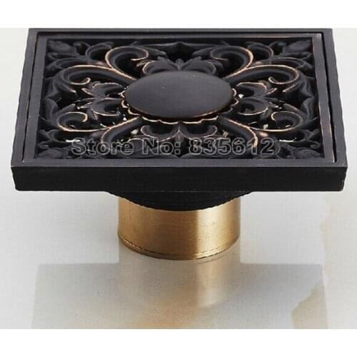 Black Oil Antique Brass Finish Bathroom Waste Floor Drain Shower Drain Grate Whr030