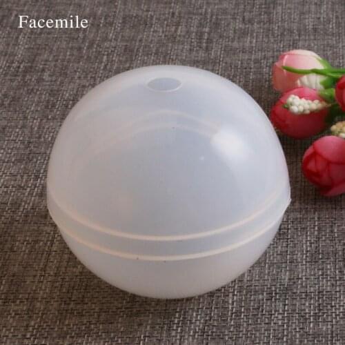 Facemile Spherical Silica Gel Transparent Clear Silicone Pendant Mould Handmade Non-Stick Jewelry Tools 50-316
