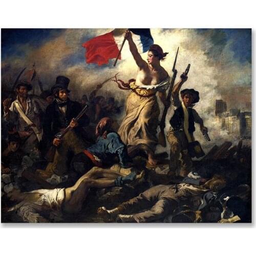 Canvas Art Print Liberty Leading the People World Famous Painting Modern Home Wall Art Picture Poster Wall Decor No frame