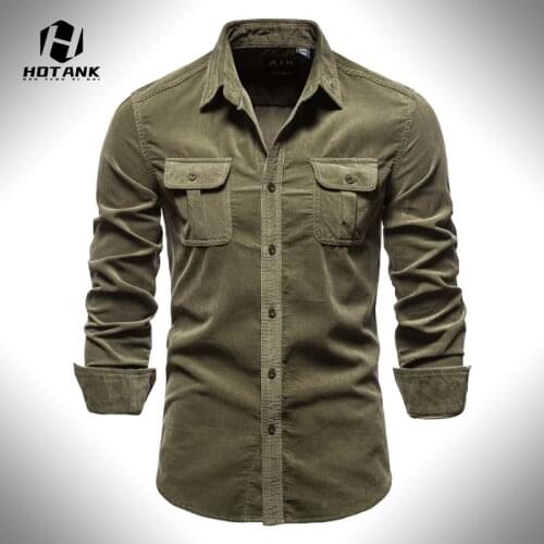 HOTANK Mens Corduroy Shirts