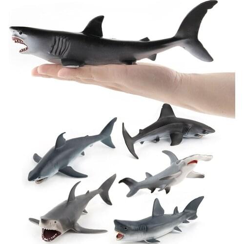 Simulated Marine Animals Model Girl Boy Children Toys Large Shark Megalodon Car Ornaments Kids Toy Learning Cognitive Education