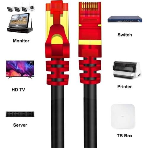 10Gbps Ethernet Cable RJ45 Cat7 Lan Cable FTP RJ 45 Network Cable Compatible Patch Cord for Modem Router Cable Ethernet