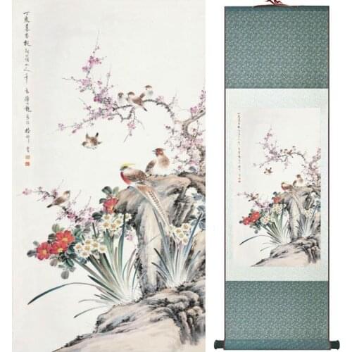 Birds and flowers painting home office decoration painting living room painting No.033030