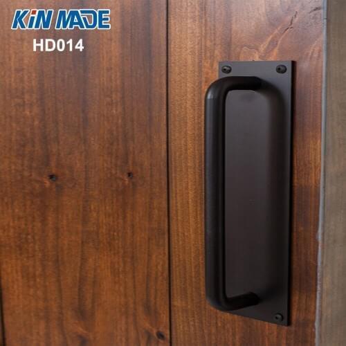 KINMADE Square Plate Vintage Barn Door Handle Industrial Studio Wooden Door Pull