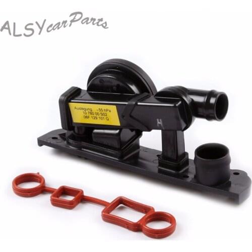 YIMIAOMO OEM PCV Crankcase Breather Pressure Control Valve 06F 129101R & Gasket For Audi A3 VW Jetta Golf Passat 2.0T 06F103483E