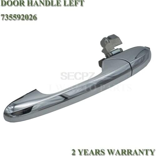 Driver Left Side FOR FIAT 500 0.9 1.2 1.4 MULTIJET CHROME Outer Door HANDLE 735592026 735485872