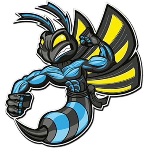 Hot Reflective Car Stickers Terror Blue Hornet Wasp Decals for Motorcycle Car A4 Car Decorative KK Apply To Car Window window