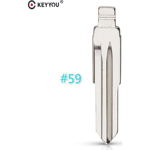KEYYOU Metal Blank Uncut Flip KD Remote Key Blade Type #59 for Chery A1 for Karry Yousheng NO. 59 Blade