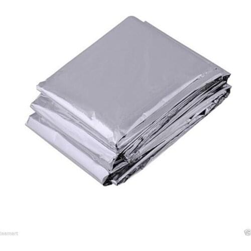 Outdoor Survival Hypothermia Rescue First Aid Kit Camp Keep Foil Mylar Lifesave Warm Heat Bushcraft Thermal Dry Emergent Blanket