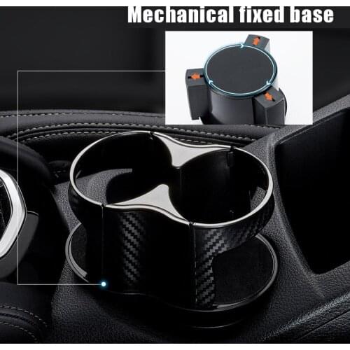 New 2-in-1 Vehicle-Mounted Cup Holder with Adjustable Base Multifunctional Beverage Holder Easy Installation