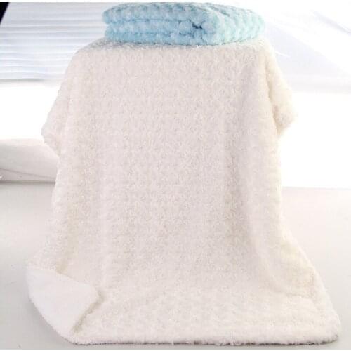 New Double thick lambskin rose Kids Baby Blanket Plaids Small Blanket Towel Travel Office Sofa Blankets Throw Manta Bedspread