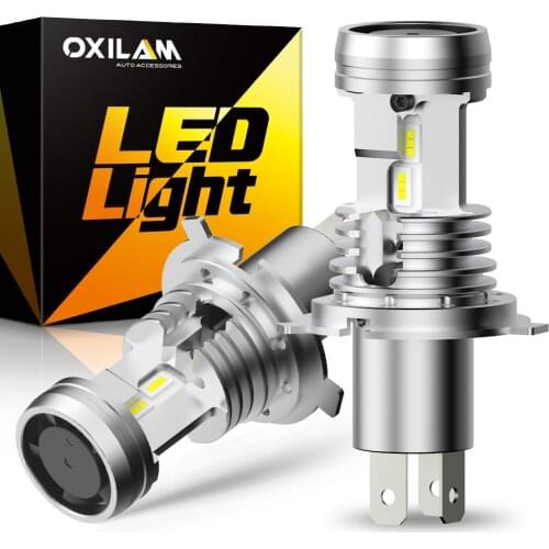 OXILAM 2x H4 LED Headlight Bulbs H4 Hi/Low Beam 6500K CSP CANBUS No Error LED Car Lights 12V 12000LM H4 Led Pure White HeadLamps
