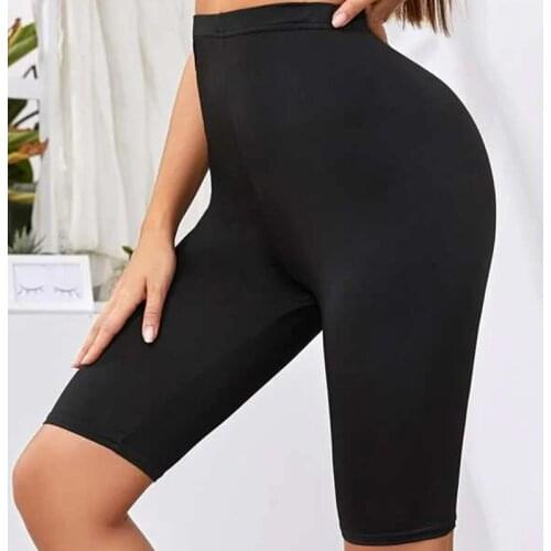 Shorts Women Thin Fitness Casual Elastic High Waist Solid Biker Shorts Summer Basic Black Shorts for Female Clothing Sweatpants