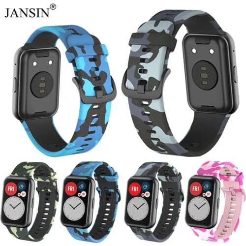 Silicone Strap For Huawei Watch Fit Smart Watches Camouflage Sport Wrist Band Watchband Bracelet For Huawei Watch Fit 2020 strap