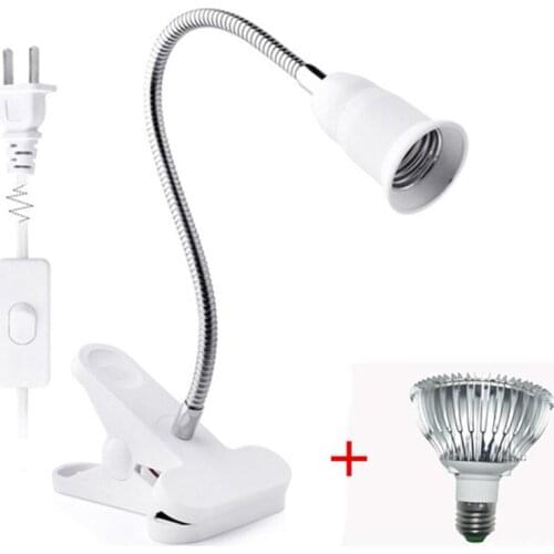 120W Full Spectrum LED Grow Light E27 Growing Lamp UV IR Bulb Plant Lamp AC85-265V for Greenhouse Flower Fruits+Lamp Holder Clip