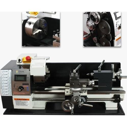 All Metal Gears 650w Mini Lathe Machine Metalworking Digital Control Benchtop Milling Spindle 220V Motor Variable Speed