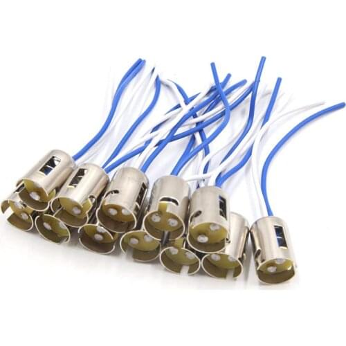 Uxcell 12pcs BA15s Light Bulb Dual Head Wiring Harness Socket Connector 12V-36V for Car