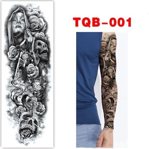 Waterproof Temporary Tattoo Sticker Tribal Totem Band Fake Water Transfer Tatto Personality Tatoo Arm Foot Tato for Women Men