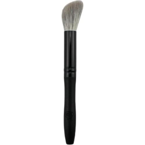 W03 Professional Handmade Makeup Brush Soft Blue Fox Goat Hair Multi-task Angled Blush Contour Brush Ebony Make Up Brushes