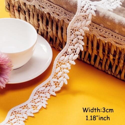 1yrd/lot Width:3.0cm Leaf wave design cotton chemical lace,Embroidered trim lace,beautiful lace for diy(ss-571)