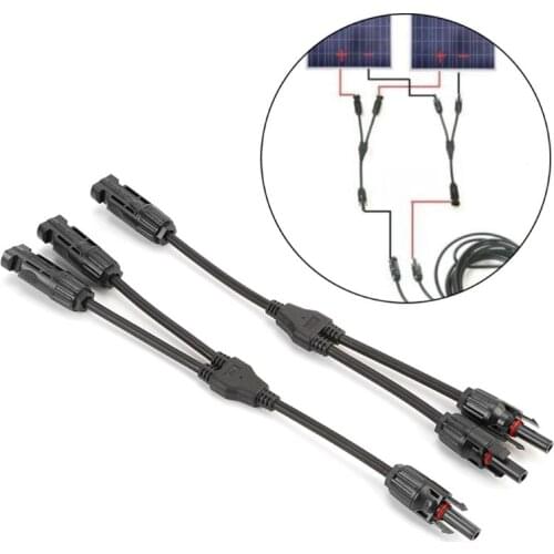 1Pair MC4Y Connection Cable Electrical Solar Panel Wire Photovoltaic Connector 23GB