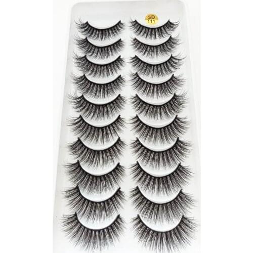 10 Pairs 3D Handmade Fake Eyelashes Natural Long Create perfect eye makeup Thick Daily Makeup Thick Cross Eyelashes Eye Lashe