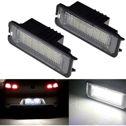 2 pieces led license plate lamp is suitable for Volkswagen Golf 4 Golf 5 Passat Polo license plate lamp