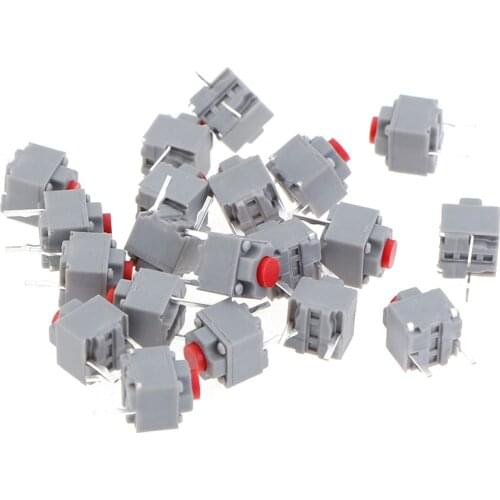 20pcs Mute Button Silent Switch Wireless Wired Mouse Button Micro Switch 6*6*7.3