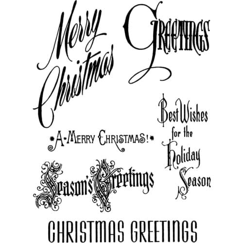 2021 New Sentiment Words Clear Stamps Sets and Merry Christmas Die Scrapbooking For Crafts Card Making no Metal Cutting Dies