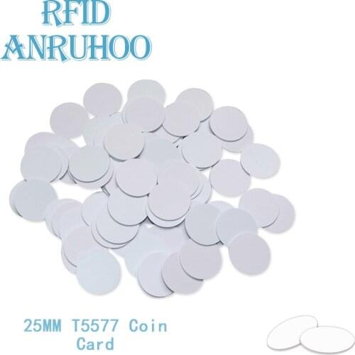 5/10PCS RFID Access Control Coin Card 125Khz EM4305 Rewriteable Copy Keychain Smart Chip Badge T5577 Copier Duplicator Sticker