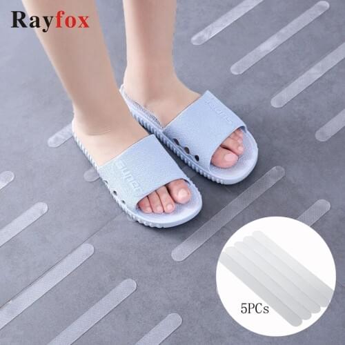 Bathroom Accessories 5 Pcs Stair Steps Bathtub Shower Non-Slip Stickers Tape Transparent Waterproof Stickers Safe Bathroom Tools