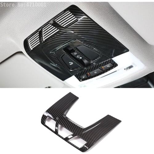 For BMW F48 F15 F16 F30 F34 F45 F46 X1 X2 F47 X5 X6 Carbon Fiber ABS Plastic Car Front Interior Reading Light Cutout Cover