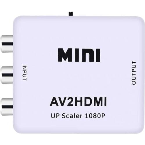 AV/RCA 3RCA CVBS to HDMI Adapter 1080P Video Converter MINI AV2HDMI Adapter Converter Box For HDTV Projector Set top box DVD