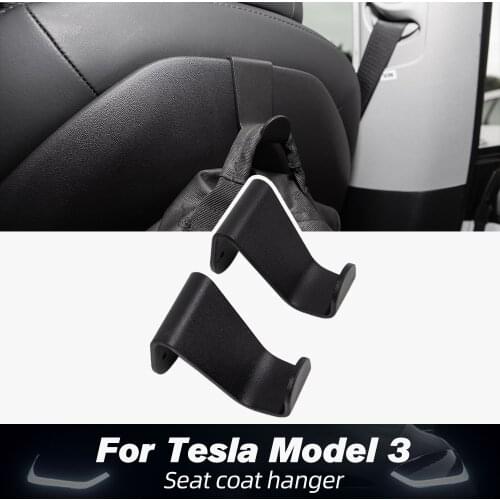 1Pcs Model3 Car Accessories Fit for Tesla Model 3 2020 Accessories Car Seat Headrest Hook Black Hanger Holder Auto Model Y X S