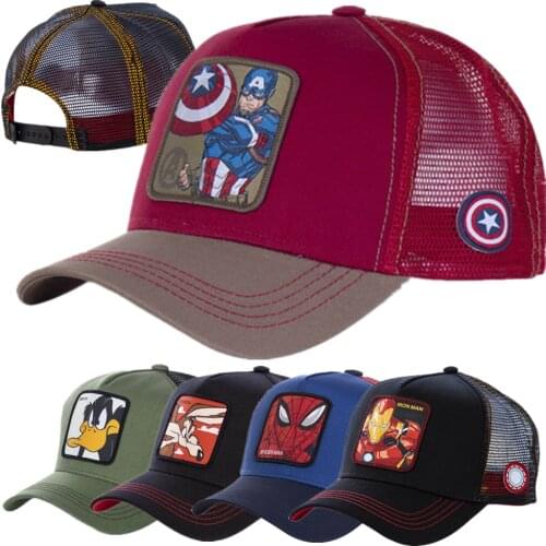 Hot Sale 20 Styles Anime Cartoons Mesh Cap Cotton Baseball Cap For Men Women Trucker Hat Gorras Casquette Dropshipping