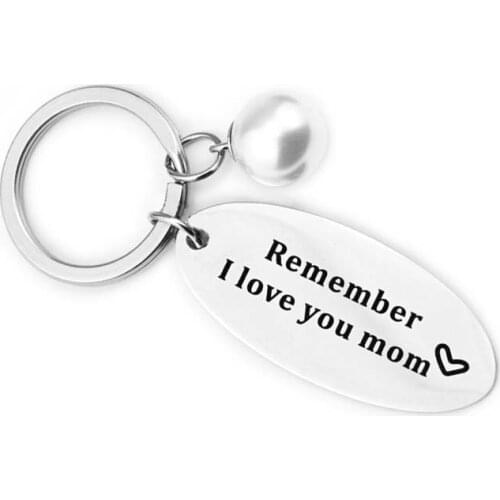 Oeinin Charms Key Chain Man Remember I Love You Mom Keychain Bags Lovers Letter Color Keyring Stainless Steel Pendant Llaveros