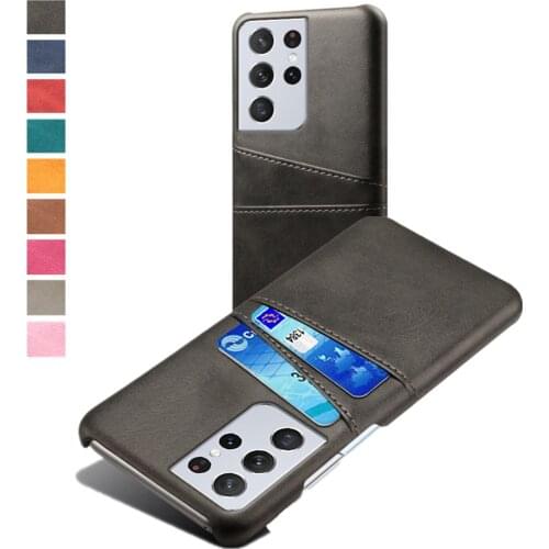 For Samsung S21 Plus S20 FE Note 20 Ultra A12 A32 A52 A72 A21S Slim Card Slots PU Leather + PC Case For Galaxy A30 A50 A70 Cover