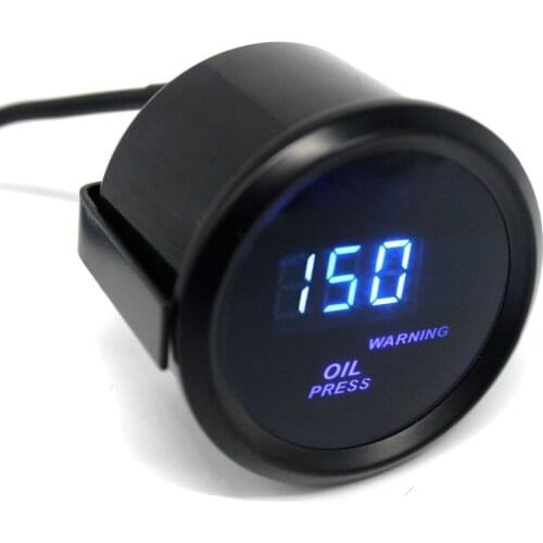 Car Oil Pressure Gauge,2"/52mm 12V 0-120 PSI Digital Oil Pressure Press Gauge Auto meter