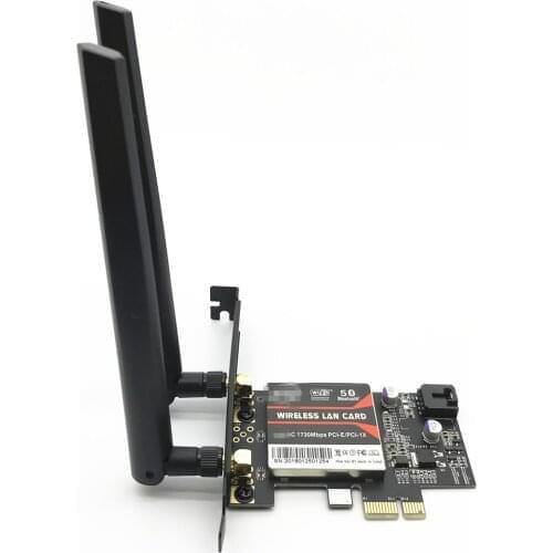 Desktop AC7260 867Mbps PCI-E 1X 16X Card Adapter Dual Band 802.11ac Bluetooth 4.0
