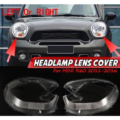 For-BMW MINI R60 2011 2012 2013 - 2016 Side Car Headlight Lens Cover Headlamp Transparent Lampshade Shell Glass