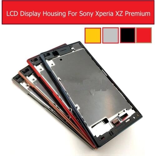 LCD Display Housing For Sony Xperia XZ Premium G8142 XZP Front LCD Plate Middle Frame Bezel Chasis Housing Cover Spare Parts