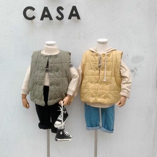 Fashion Simple Kids Clothes Vest Jacket 0uterwear Baby Toddler Waistcoats Vest Clothing For Girl Boy Winter Wear