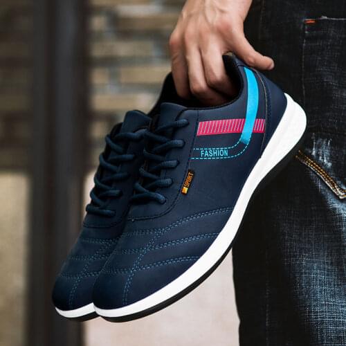 Fashion Men Sneakers Autumn Breathable PU Leather Sport Shoes Mens Trainers Running Shoes Mens Casual Gym Shoes C8233