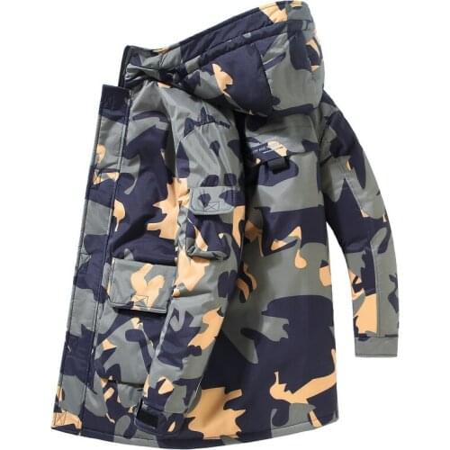 2021 new Winter Brand Casual Fashion mid-length Parka 90% White Duck Down Coat Men Windbreaker Jacket With Hooded Mens Clothes