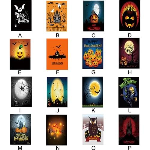 New Halloween Garden Flag Bat Pumpkin Witch Home Decoration Banner Holiday Party Decor Garden Decoration Drop Shipping 30x45cm