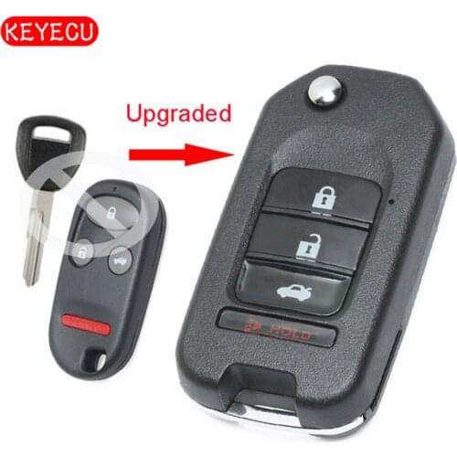 Keyecu Upgraded Flip Remote Key Fob 307MHz T5 Chip 3+1 Button for Honda CRV 1999 Australia Model