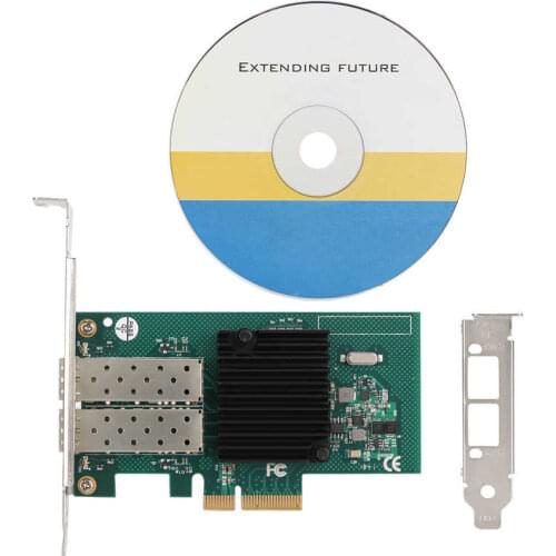 PCI-E Card Dual Port Fiber Gigabit Network Card Adapter for Intel 82576EB PCI-E X4