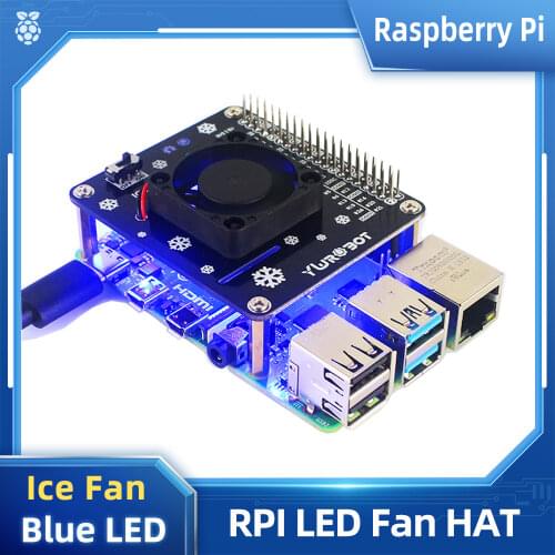 Raspberry Pi 4 Cooling Fan GPIO Expansion Board with Cool LED Light GPIO Extenison Module for Raspberry Pi 4B/3B+/3B/3A