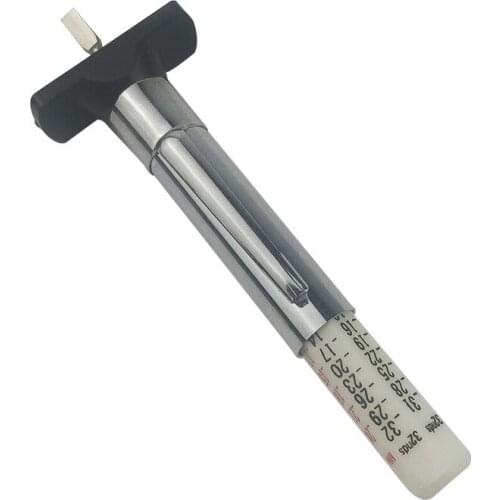 25mm Car Tyre Measuring Pen Universal Tire Tread Pattern Depth Measuring Tool Cylindrical Automotive Thickness Detection Gauge