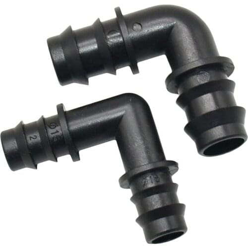 Garden Hose 1/2 3/4 inch Elbow Barb Connector 16mm 20mm PE Hose Water Tube 90 Degree Connector 10pcs